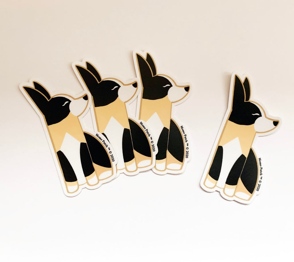 Posh Corgi Vinyl Stickers - Momo Patch