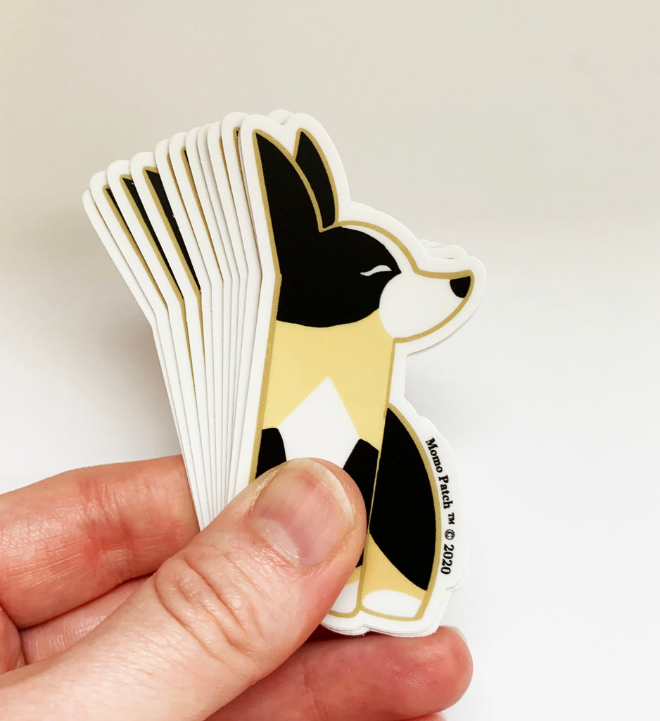 Posh Corgi Vinyl Stickers - Momo Patch