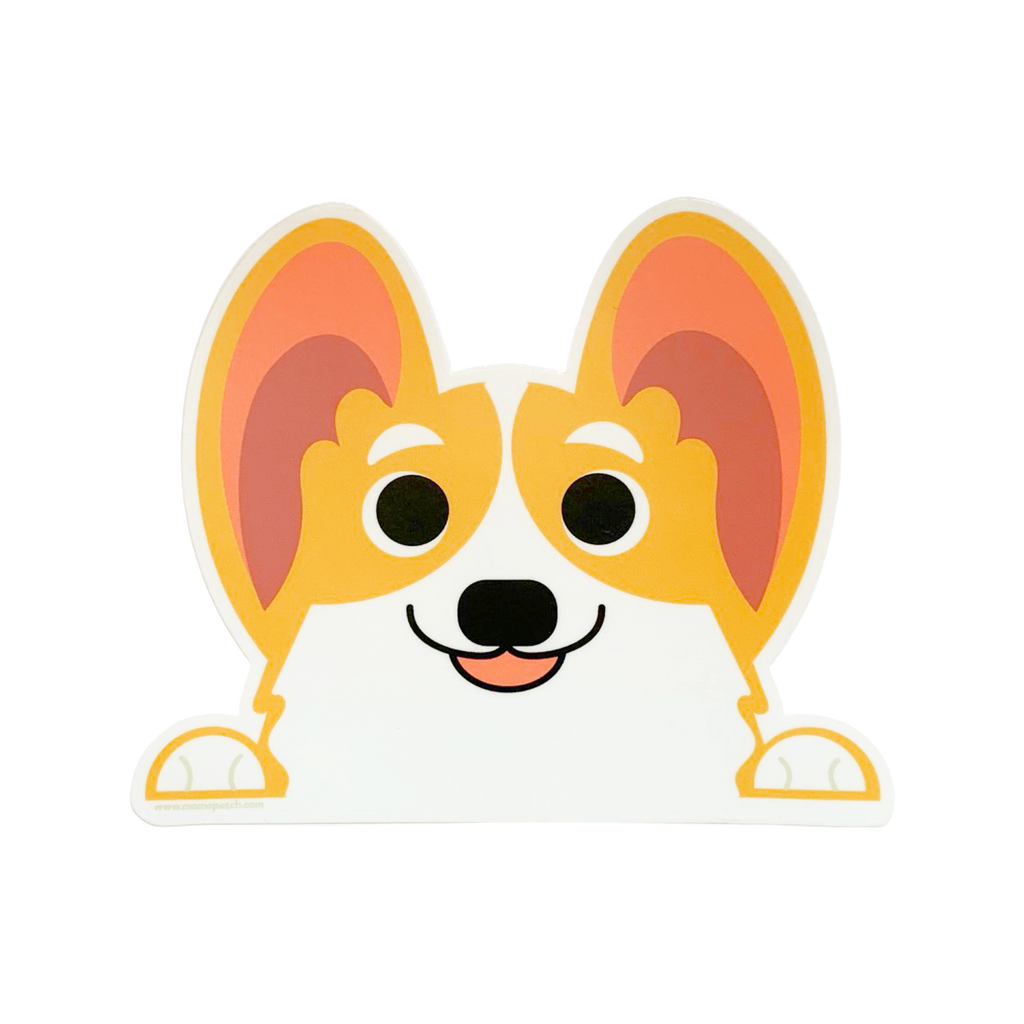 Hello! Corgi Vinyl Car Decals - Momo Patch