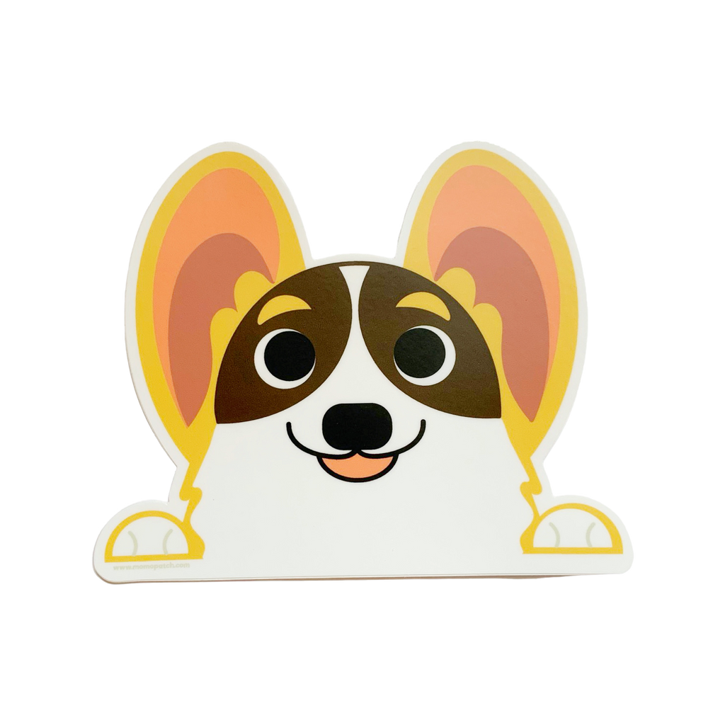 Hello! Corgi Vinyl Car Decals - Momo Patch