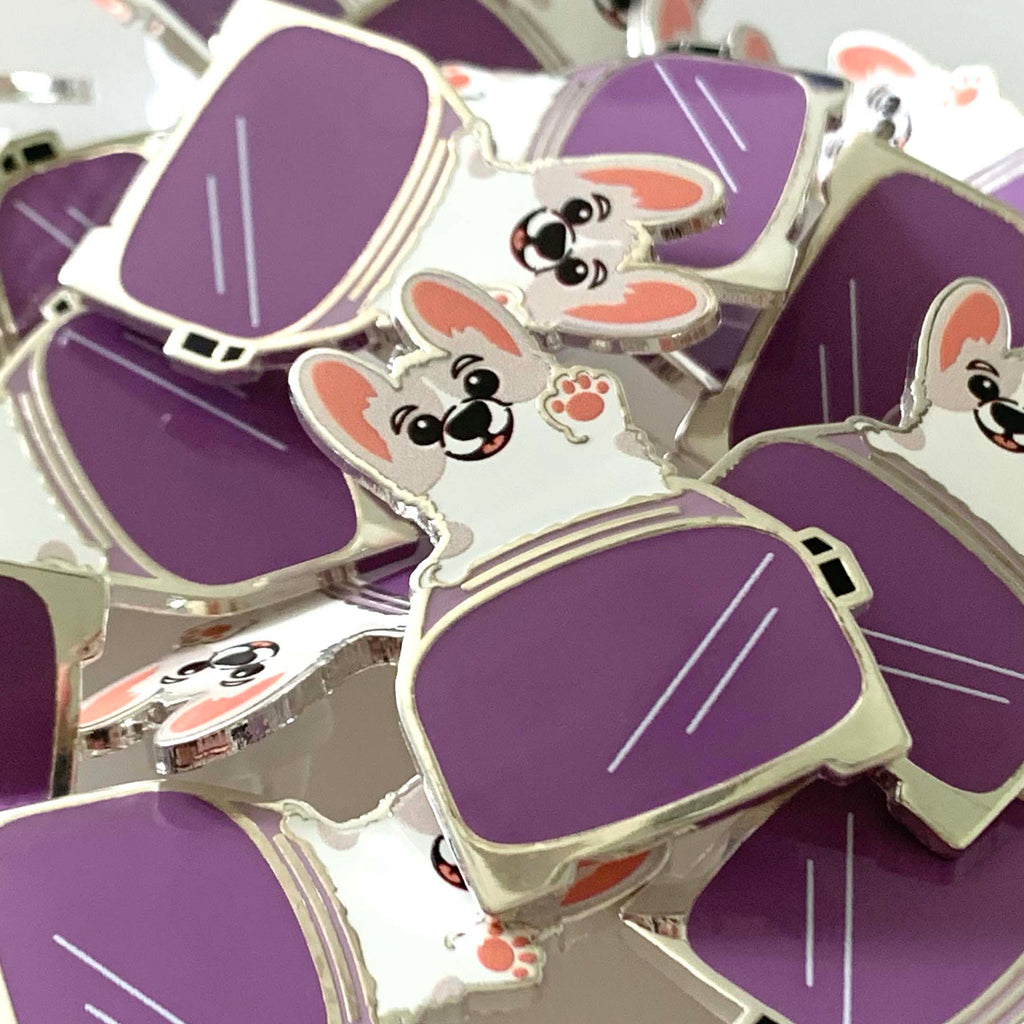 Toasties Corgi Toaster Hard Enamel Pins - Momo Patch
