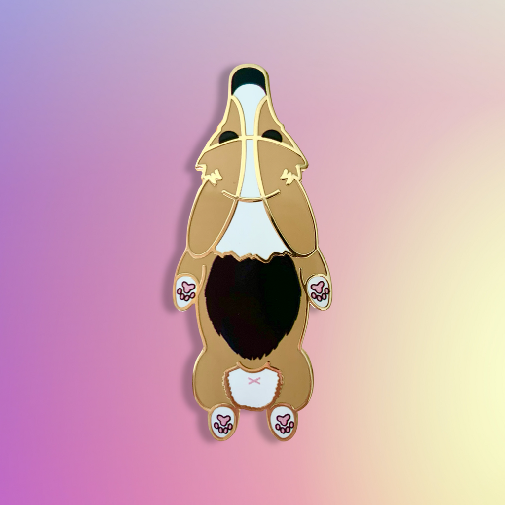 SPLOOTICUS Large Corgi Hard Enamel Pins Tail OR Nub - Momo Patch