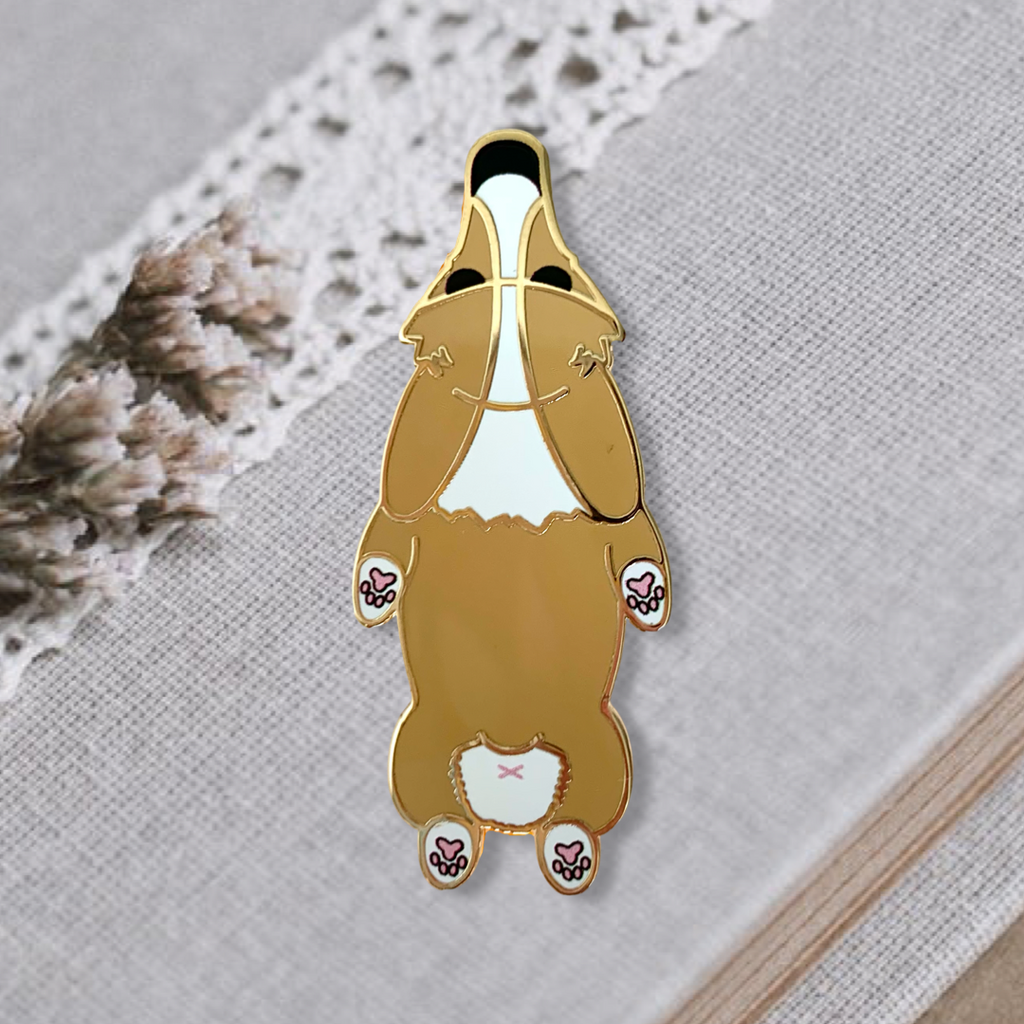 SPLOOTICUS Large Corgi Hard Enamel Pins Tail OR Nub - Momo Patch