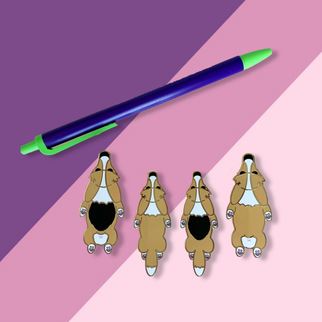 SPLOOTICUS Large Corgi Hard Enamel Pins Tail OR Nub - Momo Patch