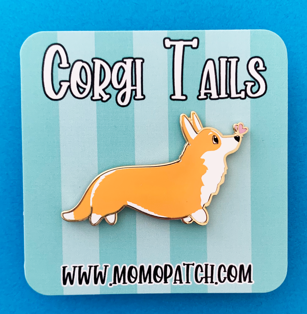 Corgi Tails Series 1 Hard Enamel Pins - Momo Patch
