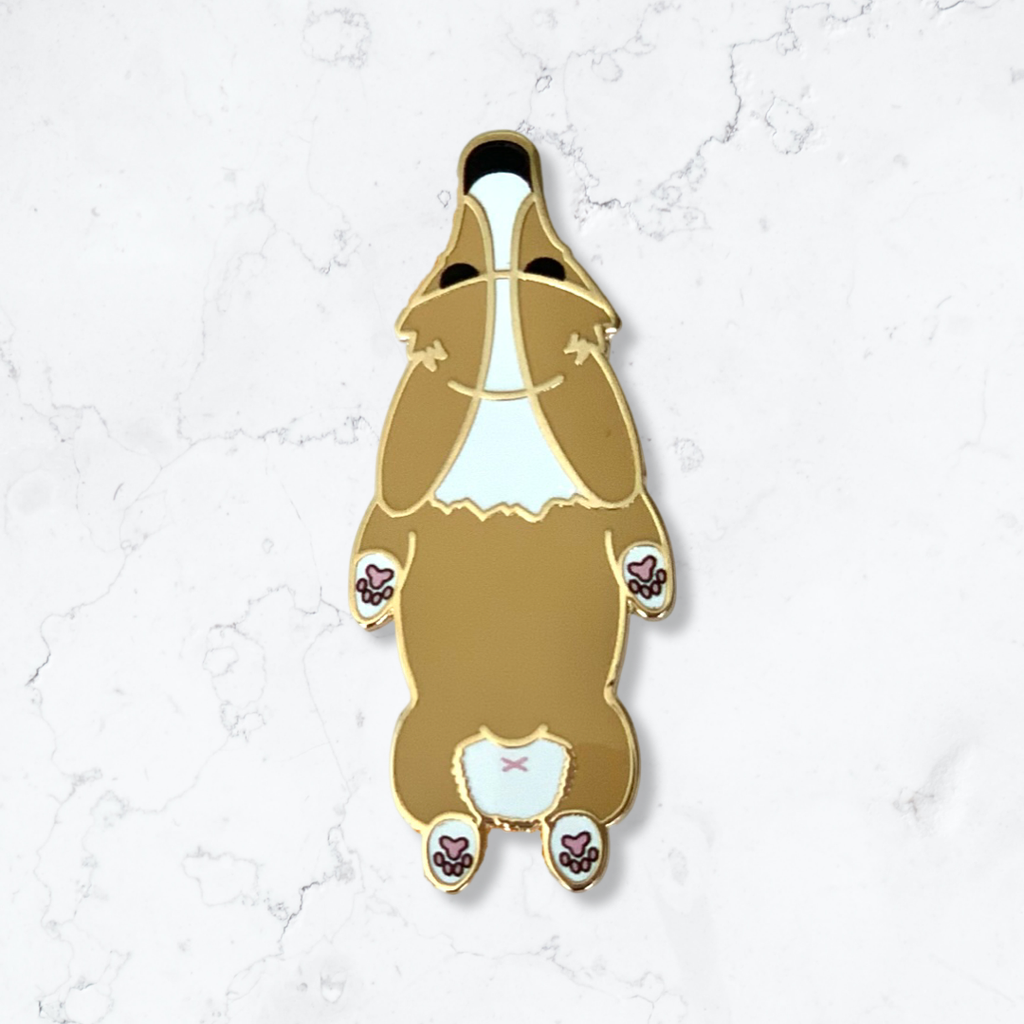 SPLOOTICUS Large Corgi Hard Enamel Pins Tail OR Nub - Momo Patch
