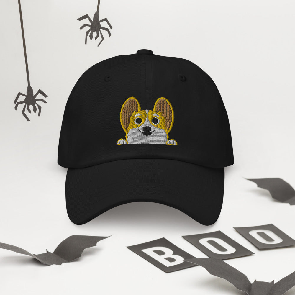 MADE-TO-ORDER Embroidered Red and White Corg Cap FREE SHIPPING! - Momo Patch