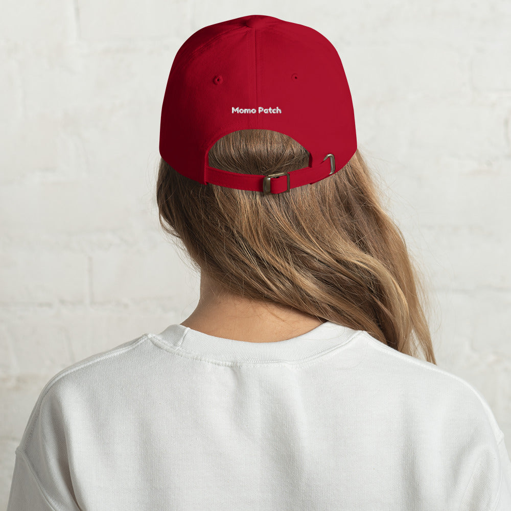 MADE-TO-ORDER Embroidered Red and White Corg Cap FREE SHIPPING! - Momo Patch