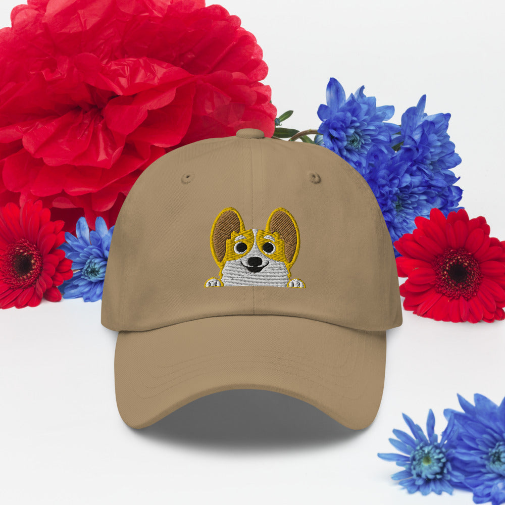 MADE-TO-ORDER Embroidered Red and White Corg Cap FREE SHIPPING! - Momo Patch
