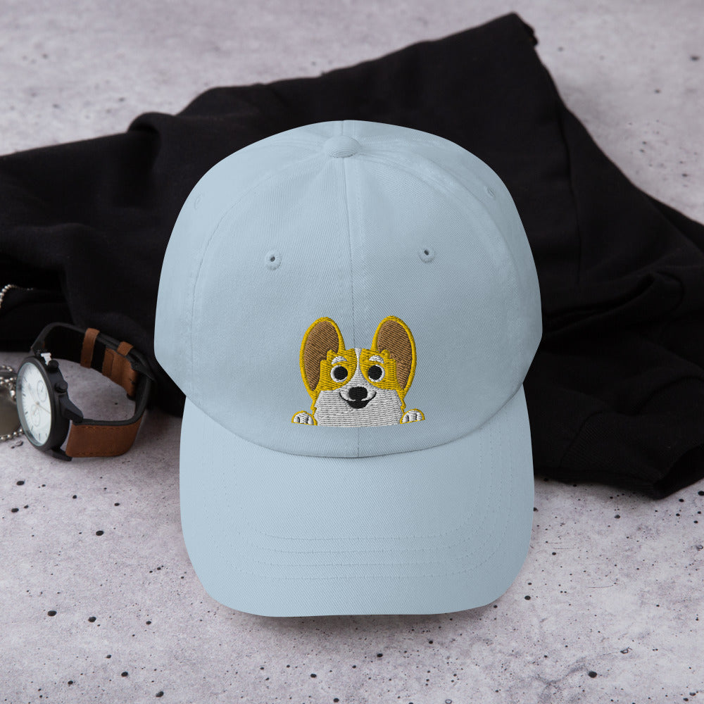 MADE-TO-ORDER Embroidered Red and White Corg Cap FREE SHIPPING! - Momo Patch