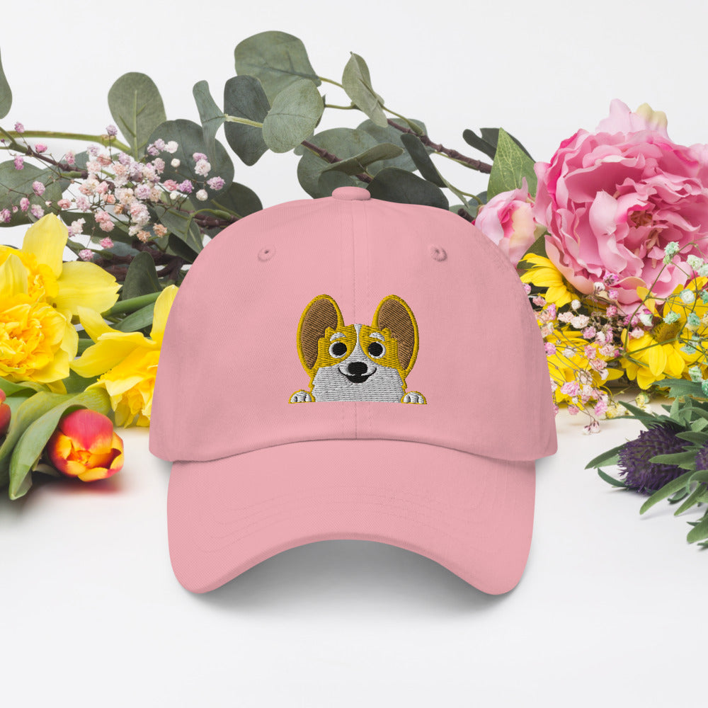 MADE-TO-ORDER Embroidered Red and White Corg Cap FREE SHIPPING! - Momo Patch