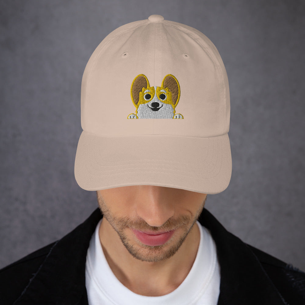 MADE-TO-ORDER Embroidered Red and White Corg Cap FREE SHIPPING! - Momo Patch