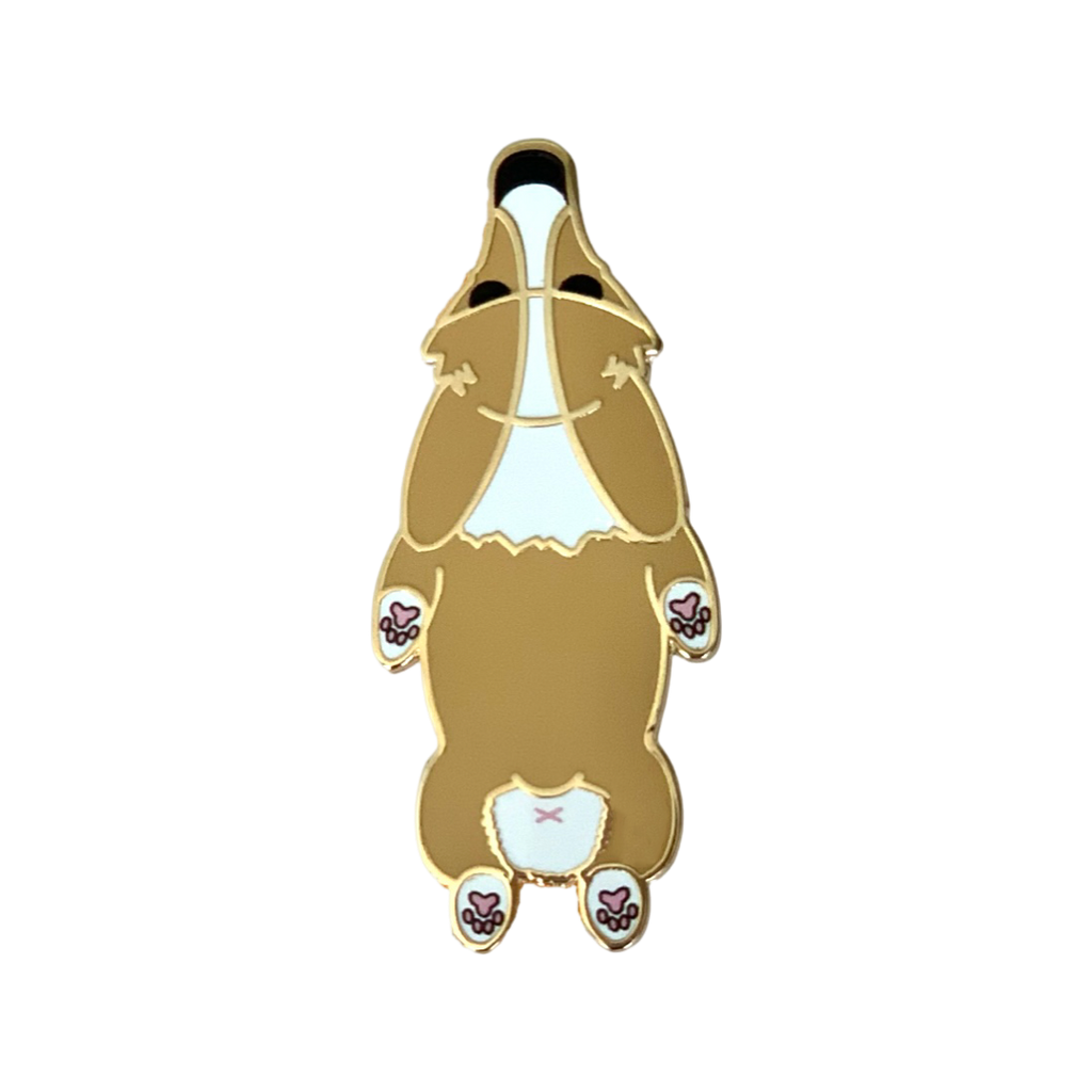 SPLOOTICUS Large Corgi Hard Enamel Pins Tail OR Nub - Momo Patch