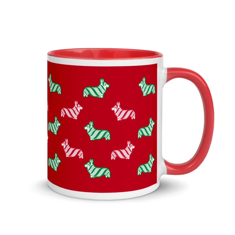 MADE-TO-ORDER Peppermint Bark! Merry Corgmas Corgi Ceramic Mug | Various Colors | FREE SHIPPING! - Momo Patch