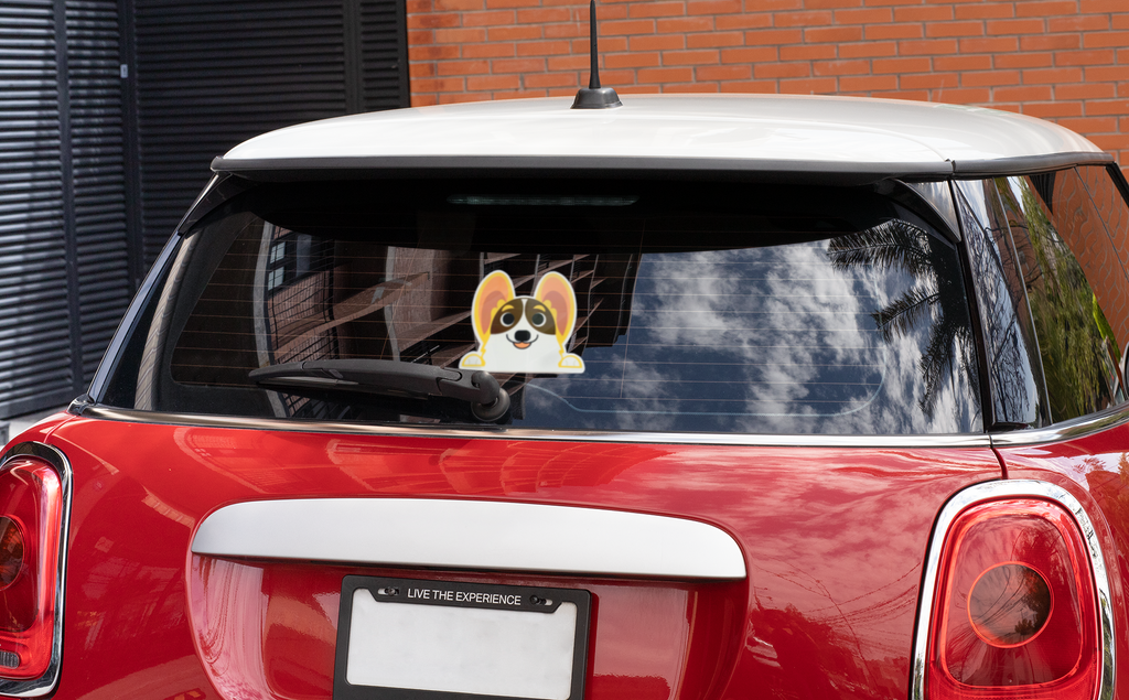 Hello! Corgi Vinyl Car Decals - Momo Patch