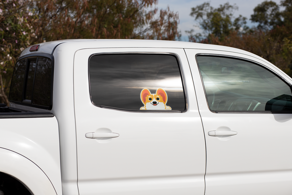 Hello! Corgi Vinyl Car Decals - Momo Patch